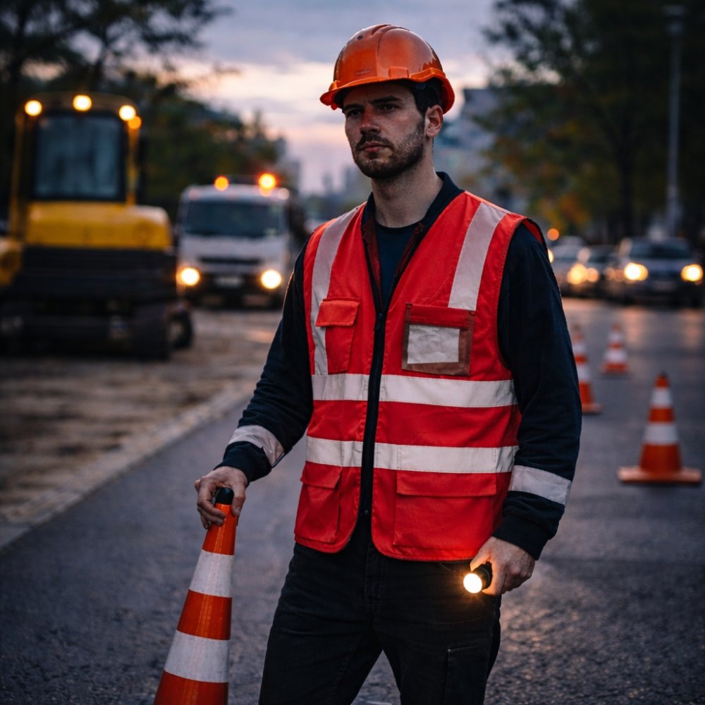 Siqnal Jilet HI-Viz VAULTEX 401-5 - Qirmizi